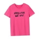 thumbnail image 4 of Camiseta para mujer con cuello redondo y recuerdo de verano para desplazamientos en la playa, uso diario Rosa Rosa, 4 of 7