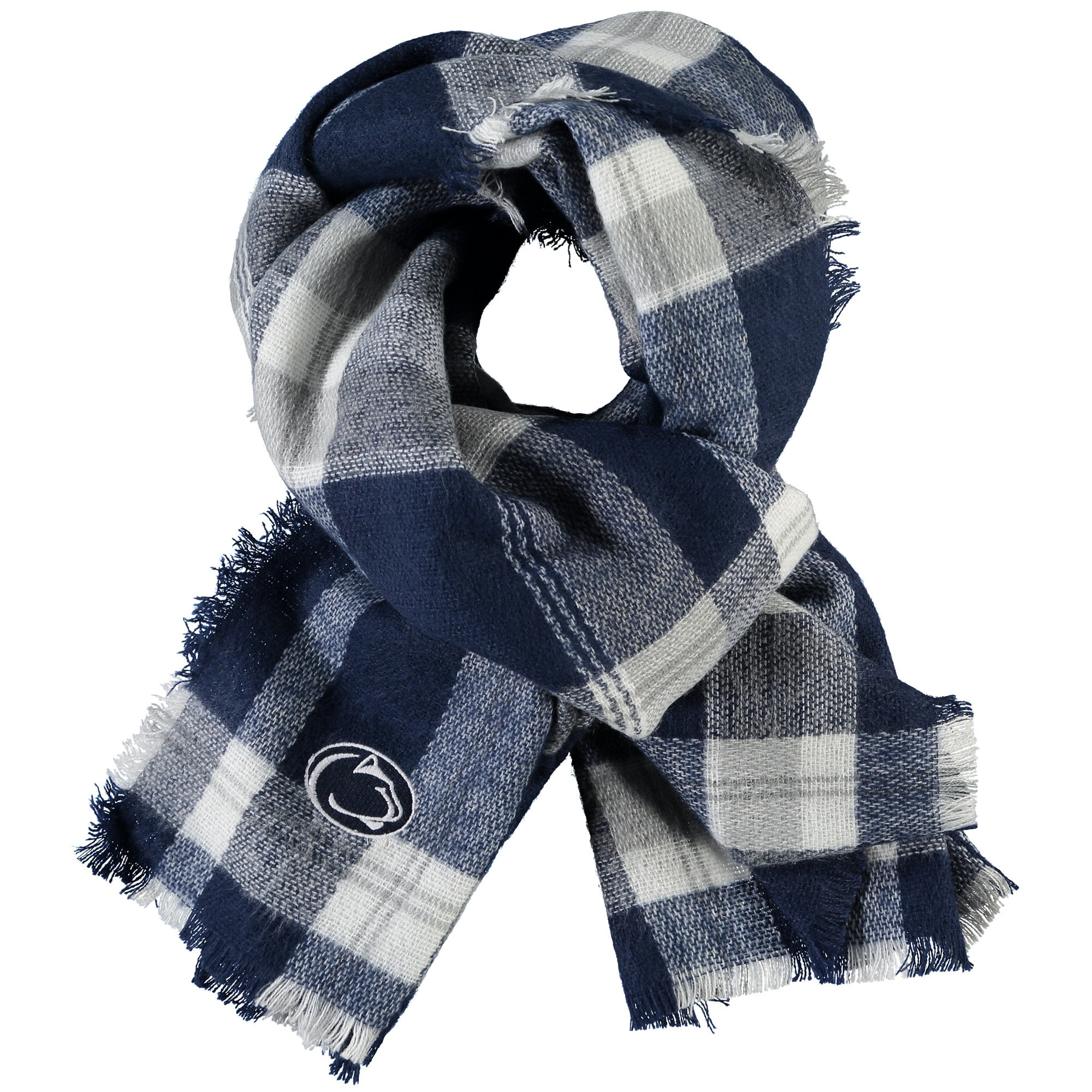 Zoozats Adult NCAA Plaid Fringed Scarf