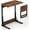 Rustic Brown, variant on Vipeve 24" Folding C Shaped End Table, Small Sofa Side Laptop Desk, Couch TV Tray Table for Living Room, Bedroom, Rustic Brown
