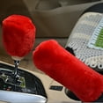 thumbnail image 3 of 2Pcs Car Handbrake Grip Covers Gear Shift Knob Cover Handle Plush Sleeve Winter Soft Warm Hand Brake, 3 of 7