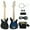 Blue, variant on SONGMY 30" Electric Guitar Beginner Kit, Black with 5W Amp, Gig Bag, Strap & Cable, Full Size Electric Guitar Set for Kids Adults