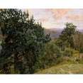 thumbnail image 3 of Gerhard Munthe 14x12 Black Modern Framed Museum Art Print Titled - View from Vaga (1905-1906), 3 of 5