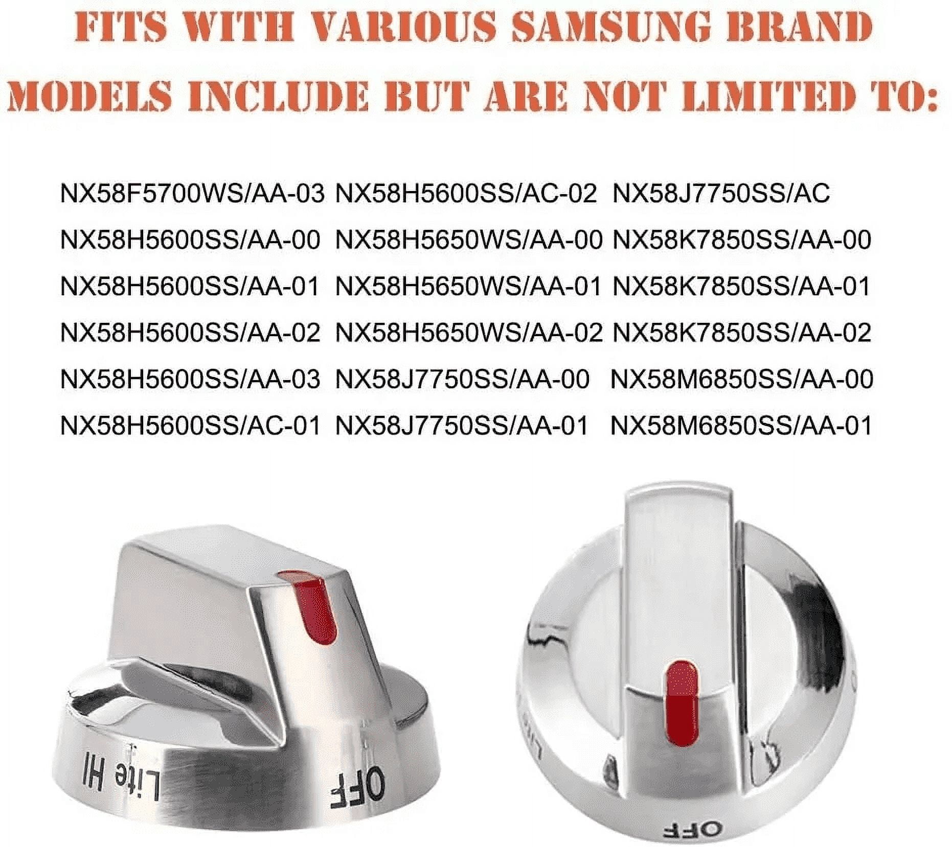 DG64-00473A Gas Stove Burner Control Stove Knob Range Oven Replacement for Samsung Cooktop(5PCS)