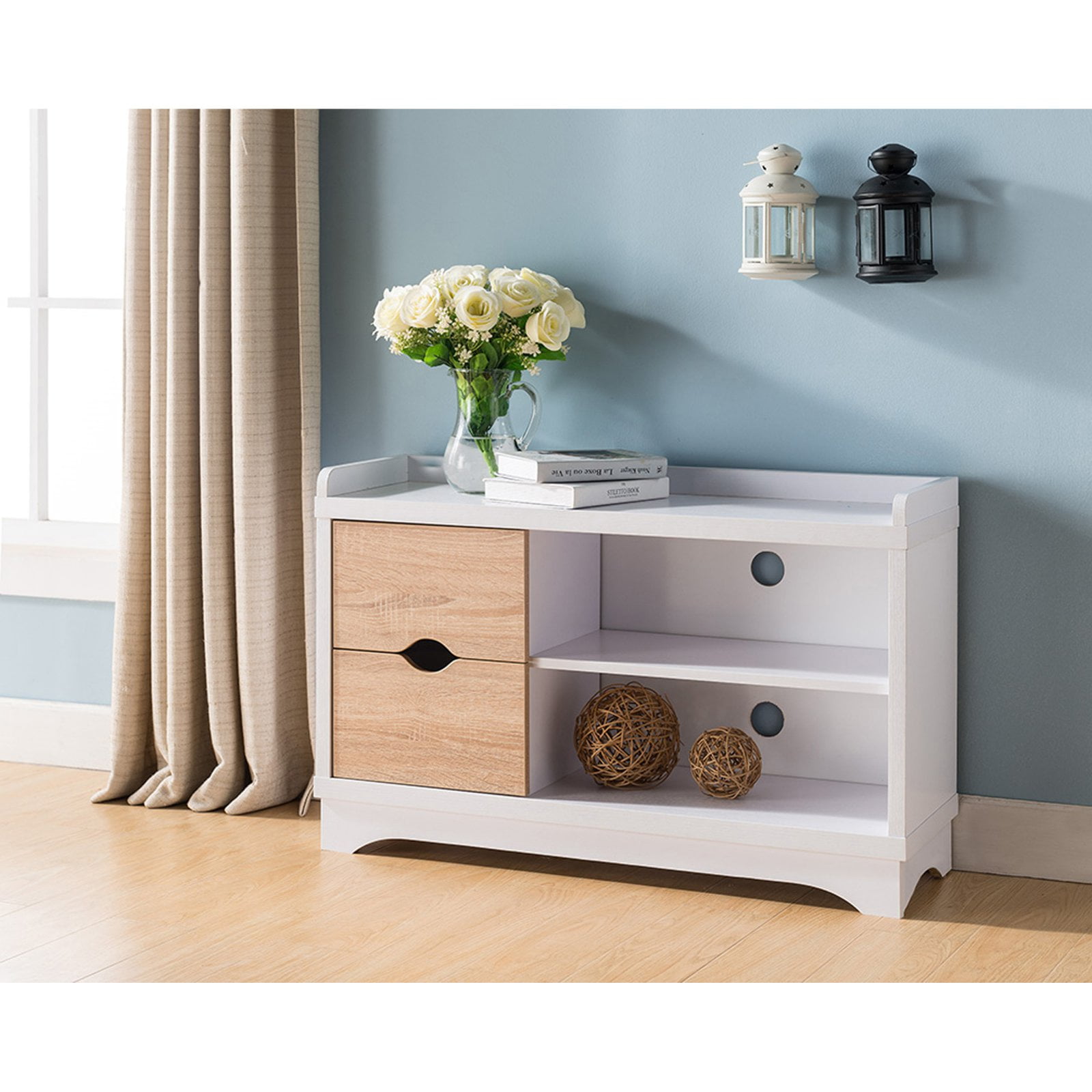 Smart Home Entryway Shoe Case Bench