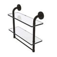 thumbnail image 7 of Remi Collection 16 Inch Two Tiered Glass Shelf with Integrated Towel Bar, 7 of 7