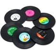 thumbnail image 1 of 6 posavasos de placa de vinilo para bebidas 6 posavasos de tocadiscos vintage protector de mesa para evitar daños en los muebles Zhivalor HMHZ1698, 1 of 4