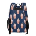 thumbnail image 3 of PVC Transparent Backpacks Clear Backpack for Travel and Outings Peach Ice Cream Pattern, 3 of 7