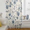 thumbnail image 6 of Botanicals Flower Sheer Curtains 63 Inches Long, Blue Wildflower Garden Motifs Floral Light Filering Curtains, Breathable Simi Curtain Privacy Drapes for Living Room Bedroom Window Treatment, 6 of 9