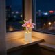 thumbnail image 5 of Lámpara de noche en maceta de flores Lámpara mini de escritorio alimentada por pilas, lámpara de noche de plástico rosa blanco rosa rosa cuna 30 cm, regalo romántico de decoración para mujeres, 5 of 6