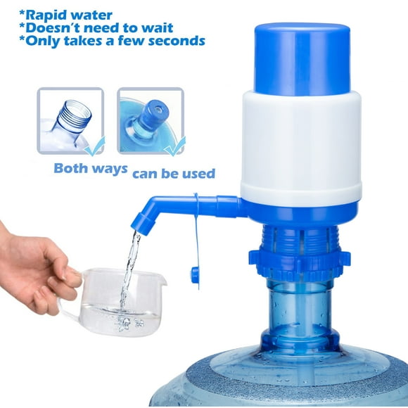 Drinking Water Pump with Tubes Bottled Water Hand Press Pump Dispenser For 5-6 Gallon Drinking Water Jug Home Outdoor Camping Office