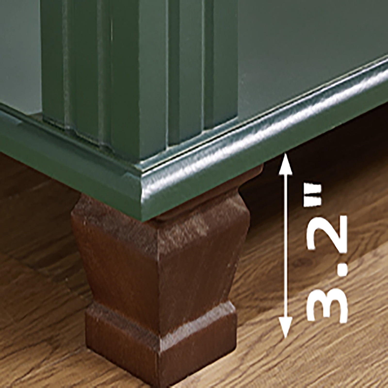 Buildhom 46" Farmhouse Console Table with 2 Drawers, Rustic Wood Sofa Table Behind Couch, Entryway Table with Open Shelf for Living Room, Green