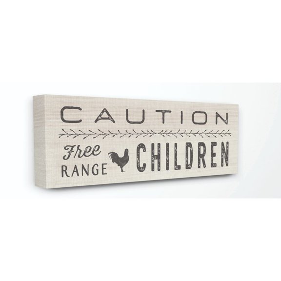 Stupell IndustriesCaution Free Range ChildrenCanvas Wall Art by Tammy Apple