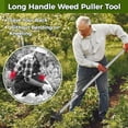 thumbnail image 4 of Weed Puller Tool with Long Handle - 44" Heavy Duty Manual Weeder & Garden Hoe, 2 in 1 Uprooting Tool for Yard, Lawn, Flower Bed, and , Durable Weed Remover for Gardening, 4 of 6