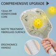 thumbnail image 2 of Pickleball Paddles Set Of 2, Fiberglass Surface, Daisy Floral Print, 4 Balls & Bag, 2 of 5