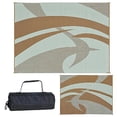 thumbnail image 1 of Reversible Mats 159127 Outdoor Patio / RV Camping Mat - Swirl (Brown/Beige, 9-Feet x 12-Feet), 1 of 5