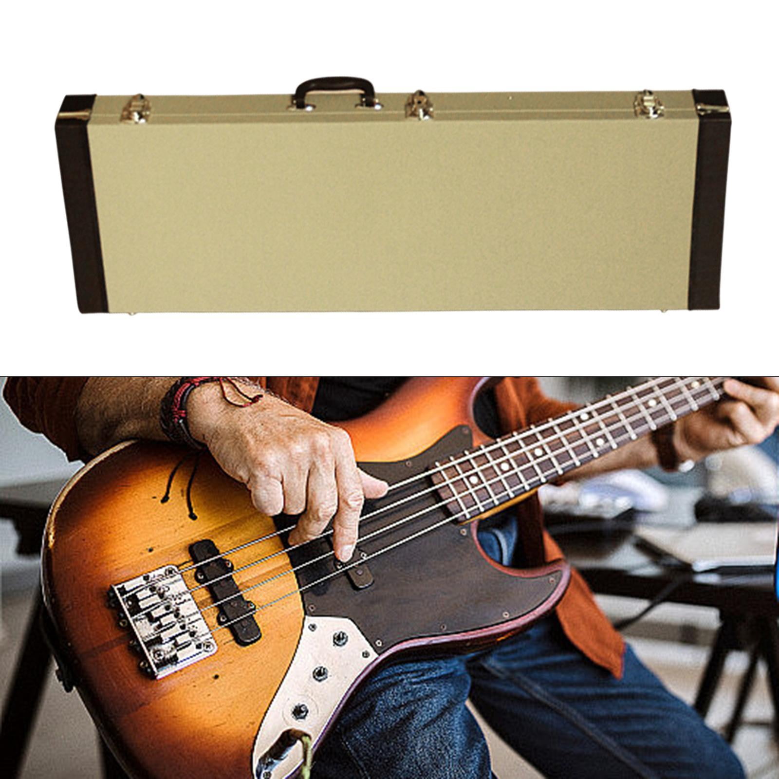 LeeQinersw Electric Bass Case Locking Latch Dustproof with Handle Hard Shell Black Lining