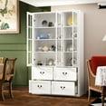 thumbnail image 6 of KULAGAGA 78.7" H Kitchen Pantry Cabinet with 4 Drawes, Display Storage Cabinet Bookcase for Home Office, White, 6 of 7