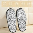 thumbnail image 2 of Fotbe winter Ski Element Pattern Women's Fuzzy Slippers Plush Slippers Fluffy Winter House Shoes Indoor and Outdoor-Medium, 2 of 8