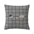 thumbnail image 2 of LNWH Black Minimalist Lines Throw Pillow Covers, Square Soft Linen Decorative Pillow Cases, 16"x16", 2 of 8