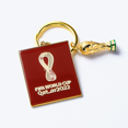 thumbnail image 1 of 2022 FIFA World Cup 3D Trophy Emblem Keychain, Qatar World Cup Mascot Key Chain Souvenir Keyring, Car Backpack Decorative Charm, 1 of 5