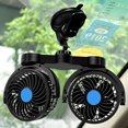 thumbnail image 3 of Ventilador 12V Circulador de aire Velocidad ajustable Coche de doble cabezal Enfriamiento de poco ruido, 3 of 9