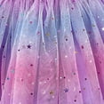thumbnail image 4 of Godom Girls Denim Tutu Skirt 3T-10T Glitter Print Star Tulle Princess Party Dress,Purple, 4 of 7