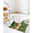 thumbnail image 4 of St. Patrick's Day Kitchen Dish Towels for Drying Dishes Set of 2, Green Shamrock Kitten Cats Hat Buffalo Plaid Waffle Weave Microfiber Hand Tea Bathroom Towels Quick Dry & Absorbent Towel 12x12, 4 of 7