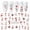 B, variant on Red Heart Circle Nail Art Stickers for Valentine Manicure Decor