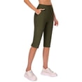 thumbnail image 7 of Hurxie High Waisted Leggings for Women Tummy Control Soft Yoga Pants Womens Gym Workout Running Leggings Green,M, 7 of 7