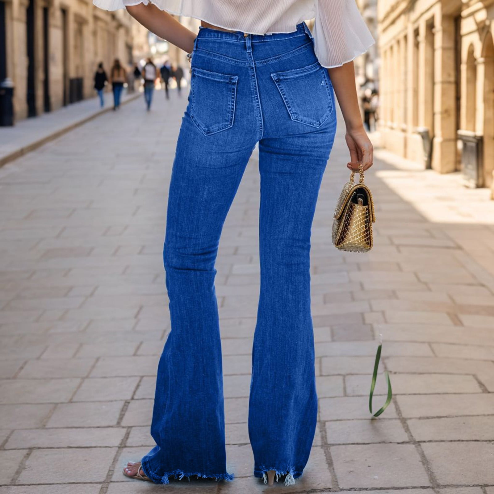 【BAON】Unti Color Washed Denim Pants Jun WideLeg Denim/Brocade Patch Pants