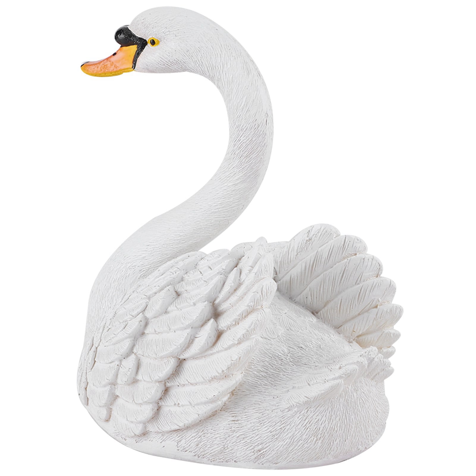 Synthetic Resin Swan Sculpture, Lifelike Garden Ornament For Vibrant  Peaceful Outdoor Spaces