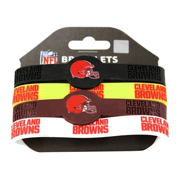 Cleveland Browns Silicone Rubber Bracelet Set