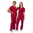 thumbnail image 5 of Adar Universal Unisex Scrubs - Unisex Drawstring Scrub Set - 701 - Red - XXS, 5 of 7