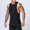 thumbnail image 1 of Camiseta sin mangas de algodón para entrenamiento y gimnasio, camiseta deportiva sin mangas con músculos para hombre, ropa de moda con tirantes, camisetas de culturismo, chaleco de Fitness Tan Jianjun unisex, 1 of 2