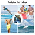 thumbnail image 6 of Daiia Stained Glass Ocean Wave Mens Swim Trunks Swim Shorts Quick Dry Swim Shorts with Mesh Lining Pockets-Medium, 6 of 9