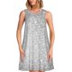 thumbnail image 1 of Fotbe Silver Mosaic Vestido de Verano sin Mangas para Mujer – Vestido Midi Línea A, Estilo Camiseta Floral, Vestido Playero Casual y Fluido, 1 of 7