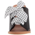 thumbnail image 2 of DOLCE VITA Womens Black Polka Dot Lace Amber Round Toe Flare Slip On Leather Dress Heeled Sandal 10, 2 of 5