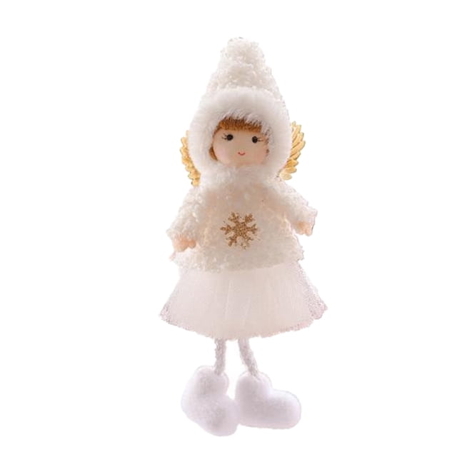 Toystoory Colgante temático navideño para colgar en la pared de la chimenea, muñeca de tela Adorable, decoración de Navidad para la sala de estar, Kits de decoración para fiestas Blanco Toystoory HA069086-01