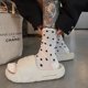 thumbnail image 2 of Zhuge 3 pares de calcetines finos de algodón para mujer, calcetines de algodón suave para mujer por encima del tobillo (blanco A26), 2 of 2