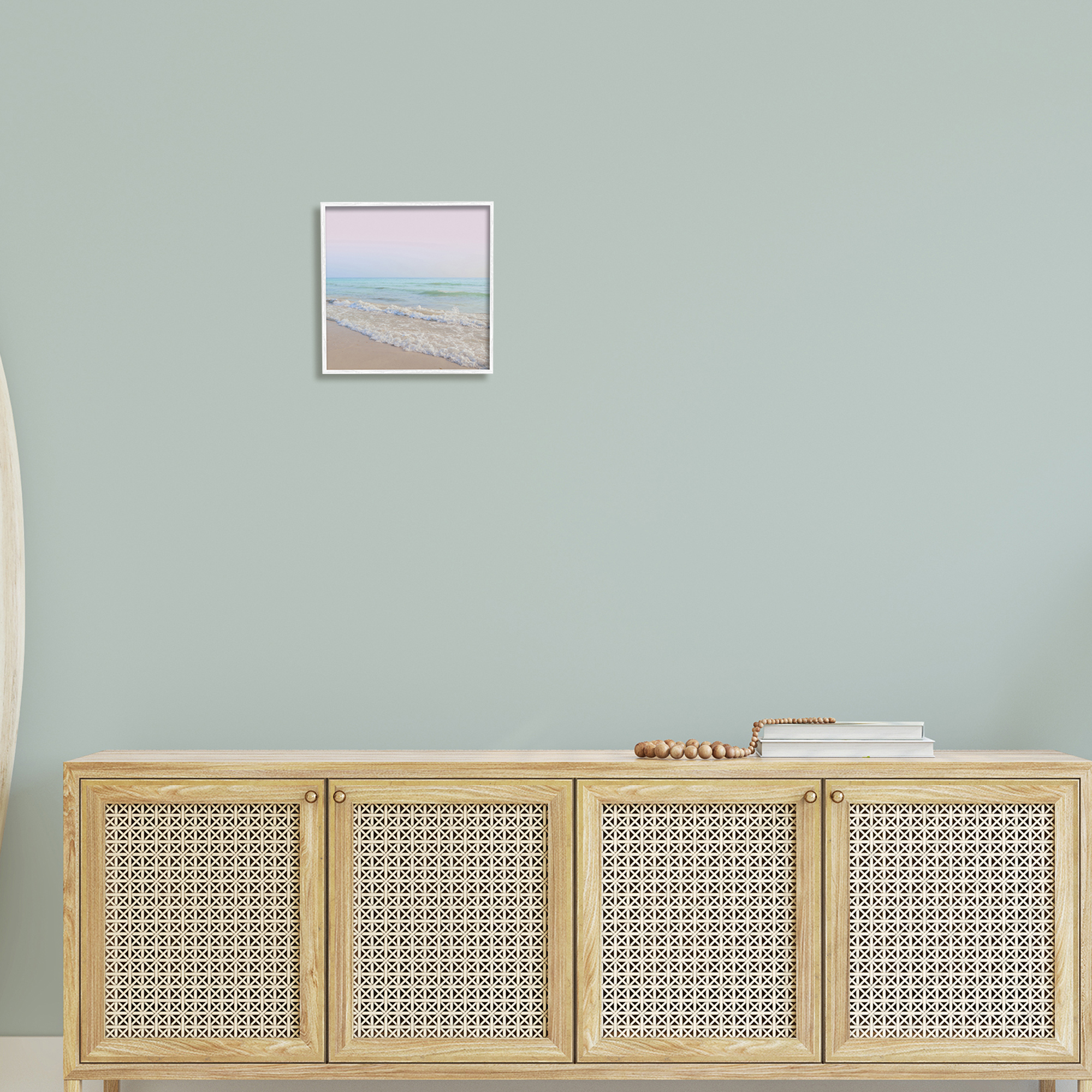 Stupell Industries Aesthetic Beach Pastel Foamy Waves Pink Skies ,12 x 12, Design by Dan Meneely