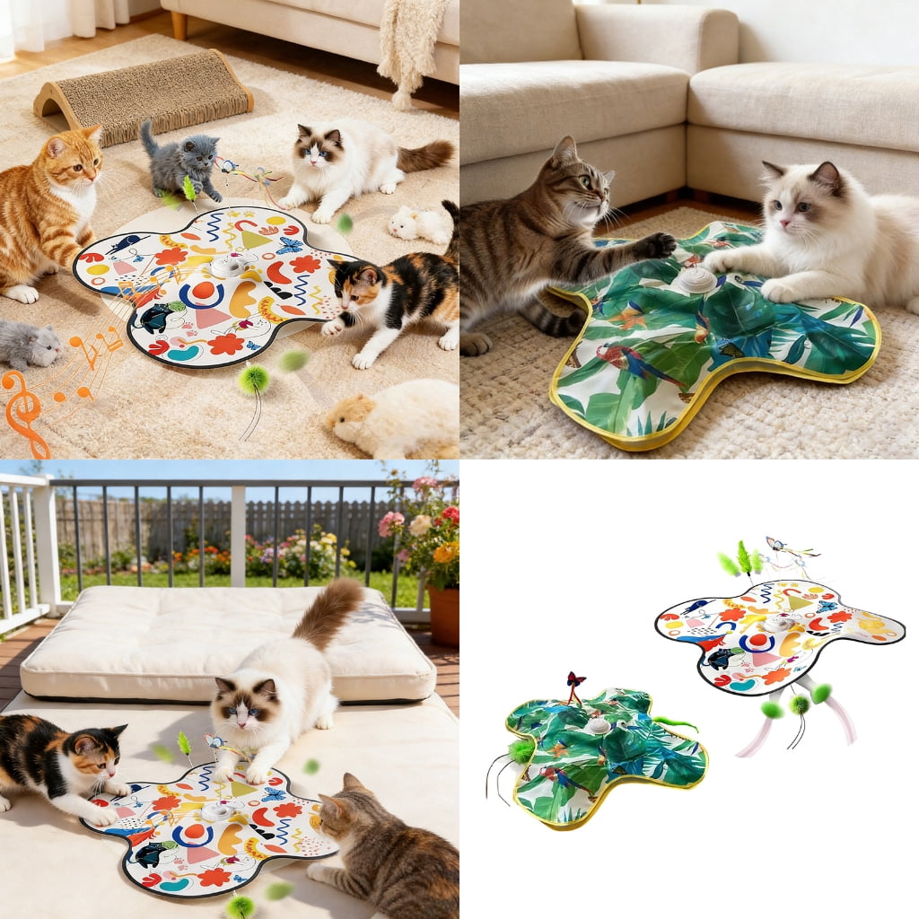 AOOOWER Interactive Cats Hideouts Toy Hunting Cover Keep Your Cats Happy for Indoor Cats