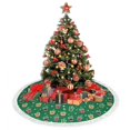 thumbnail image 4 of Christmas Tree Skirt, milk tea No.803 Christmas Tree Decorations Indoor, Tree Skirts Mat With Tassel Trim for Halloween New Year Holiday Christmas Party Decor 36 Inches, 4 of 7