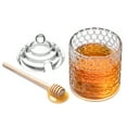 thumbnail image 4 of Royalty Art Glass Honey Pot with Beehive Lid and Wooden Dipper, 3 Pc. Set, Decorative Kitchen Accessory, 4 of 4