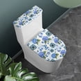 thumbnail image 2 of HELLHERO Blue Hydrangeas and Butterflies Toilet Lid Cover and Toilet Tank Lid Cover & Elastic Edge Toilet Seat Lid Cover for Toilet, Elastic Fabric, Washable, 2 of 8