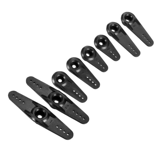 Unique Bargains Plastic Servo 24T Black, 3mm Hole Single / Double Arm 1 Set