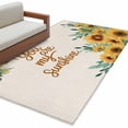 thumbnail image 2 of Sunflower Area Rug 4'x6', Summer Botanical Farmhouse Yellow Floral Rustic Washable Non-Slip Rugs, Low Pile Large Carpet for Living Room Bedroom Dining Room Kitchen Office Indoor Mat, 2 of 9