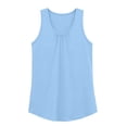 thumbnail image 7 of ZHYou No Boundrie Women's Scoop Neck Tank Tops Lightweught Sleeveless Workout Loose Fit Pullover Casual Yoga Tops for Women Light Blue Size S, 7 of 7