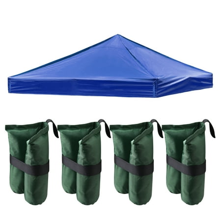 InstaHibit 9.6x9.6 Ft Pop up Canopy Top with 4 Sand Weight Bags Beach Camping