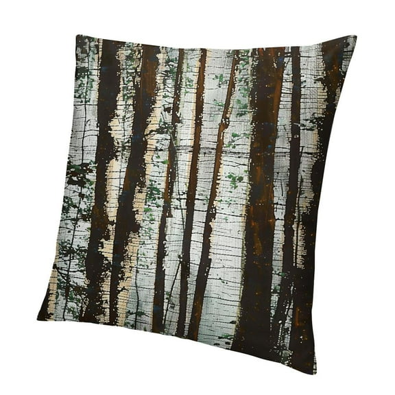 BANET Throw Pillow Cushion Cover, Murky Background with Messy Old Oak Woodland Style Graphic Print, Decorative Square Accent Pillow Case 12x12in