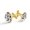Color 2, variant on Men's Classic Stainless Steel, Cute Dinosaurs Paws Pattern Cufflinks Business Wedding Shirts, Golden